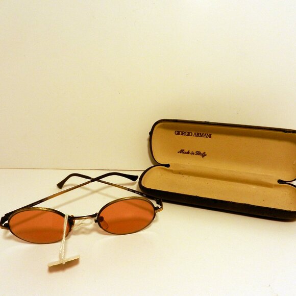 Giorgio Armani 128 705 Antique Gold Metal Brown Tortoise Plastic Sunglasses 3561 - Picture 4 of 12